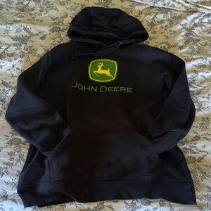 JOHN DEERE Black Sweater with Logo